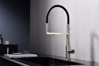 Смеситель для кухни Paulmark Tornado To213402-Ni никель